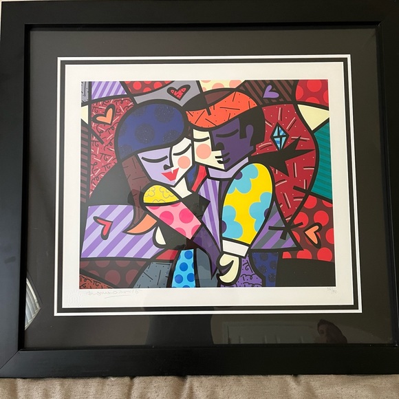 ROMERO BRITTO "The Dancers" - Hand Signed Autographed Giclee on Paper 532/730 - Picture 1 of 5